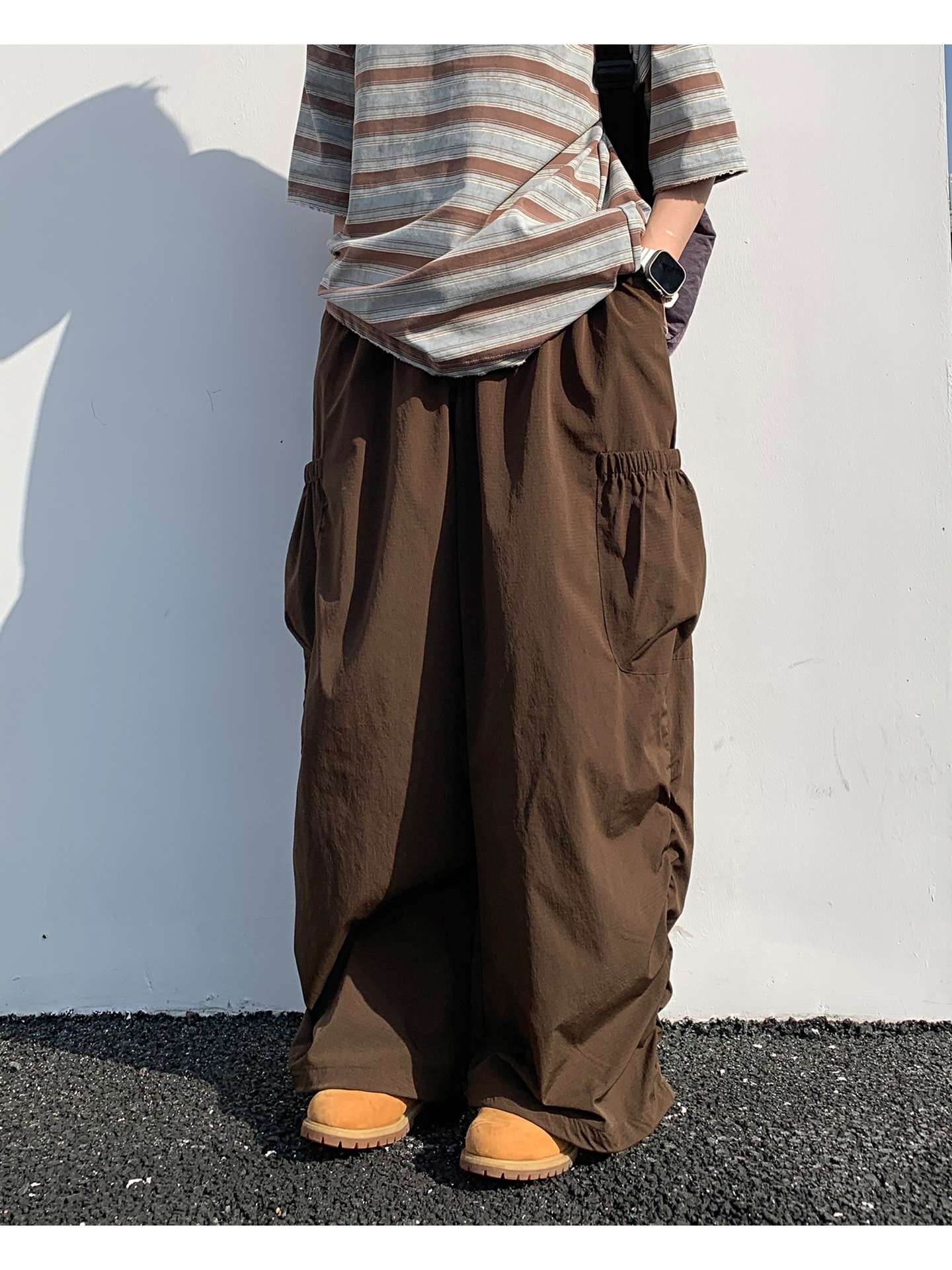 ギャザーワイドパンツ