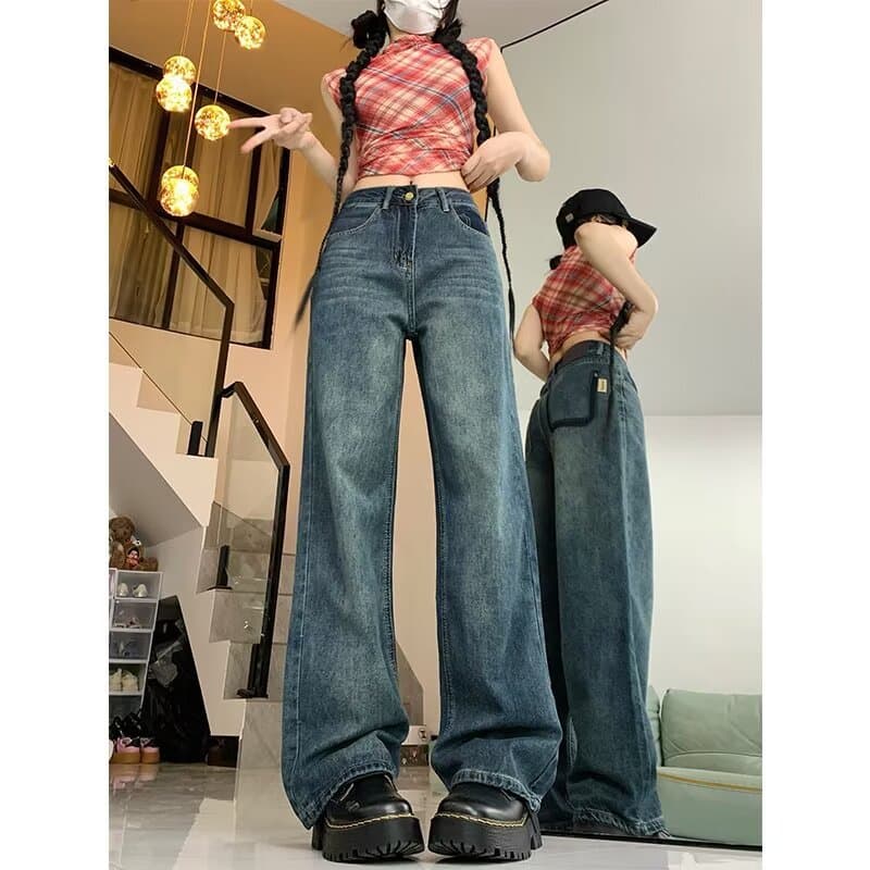 ハイウエストデニムパンツ
