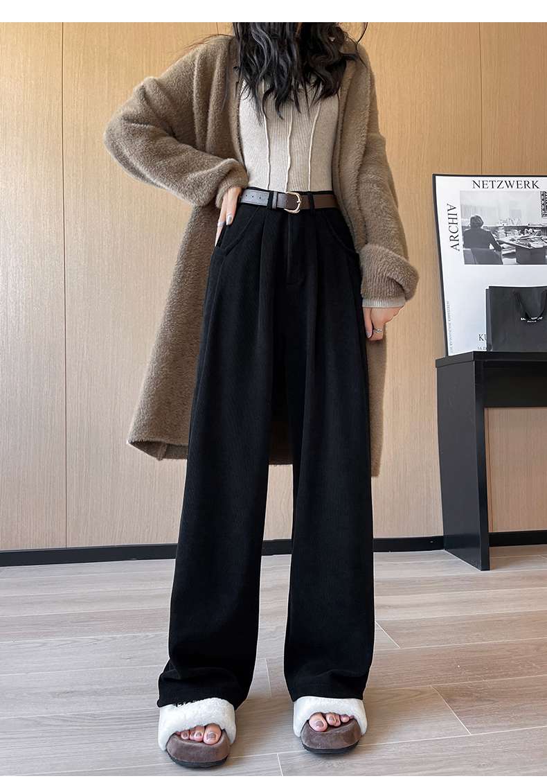 コーデュロイワイドタックパンツ