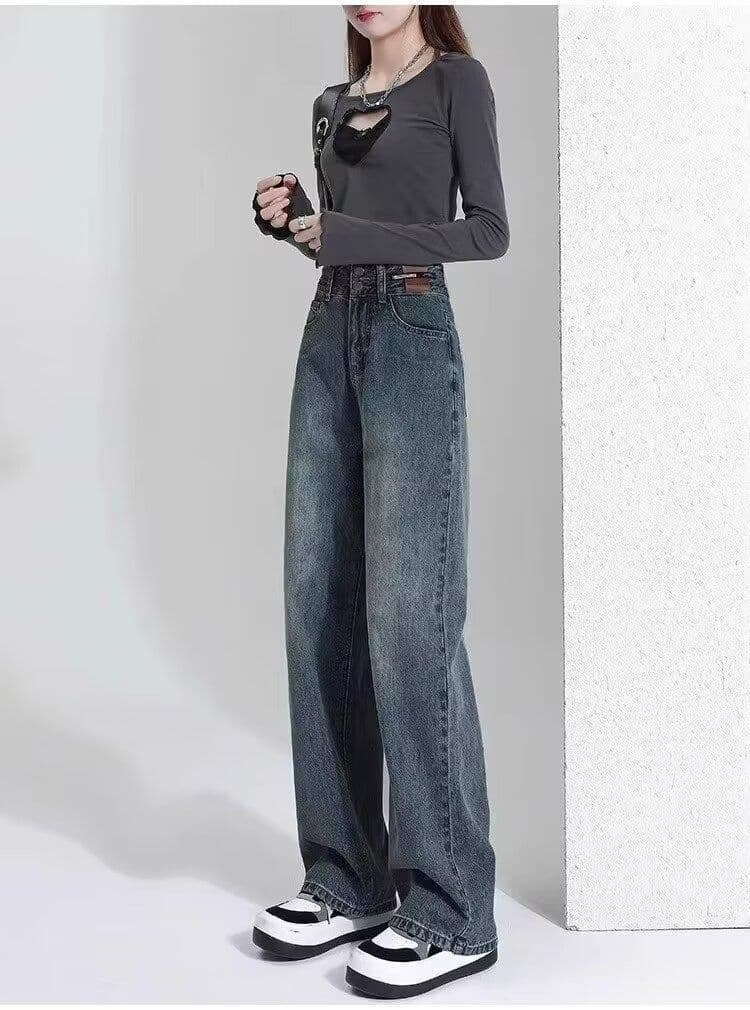 ハイウエストデニムパンツ