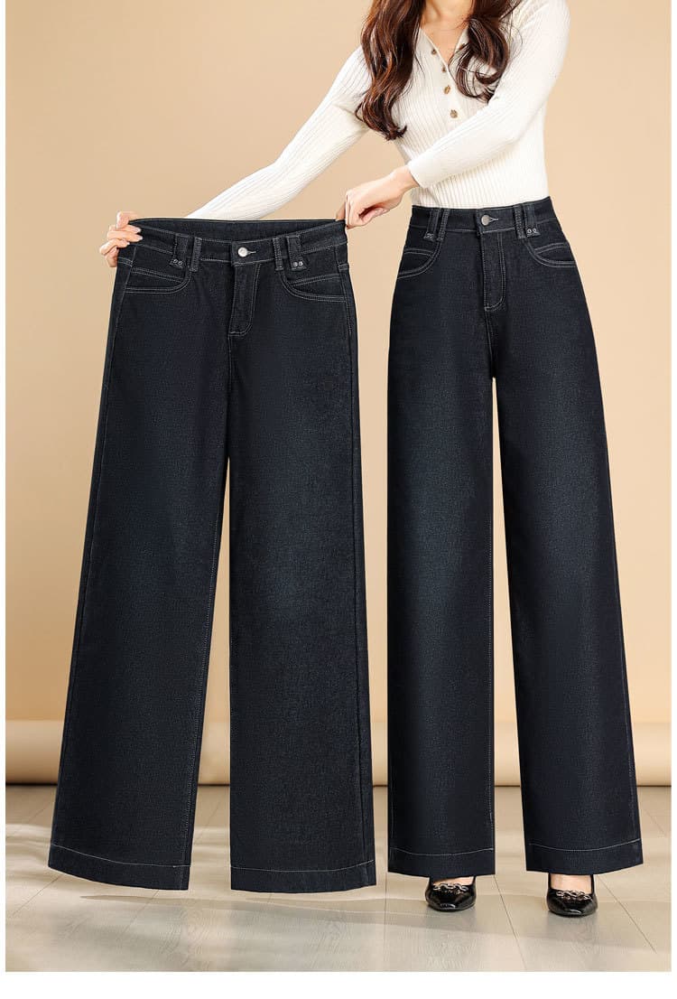 ハイウエストワイドデニムパンツ