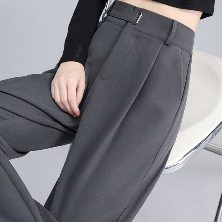ハイウエストワイドタックパンツ
