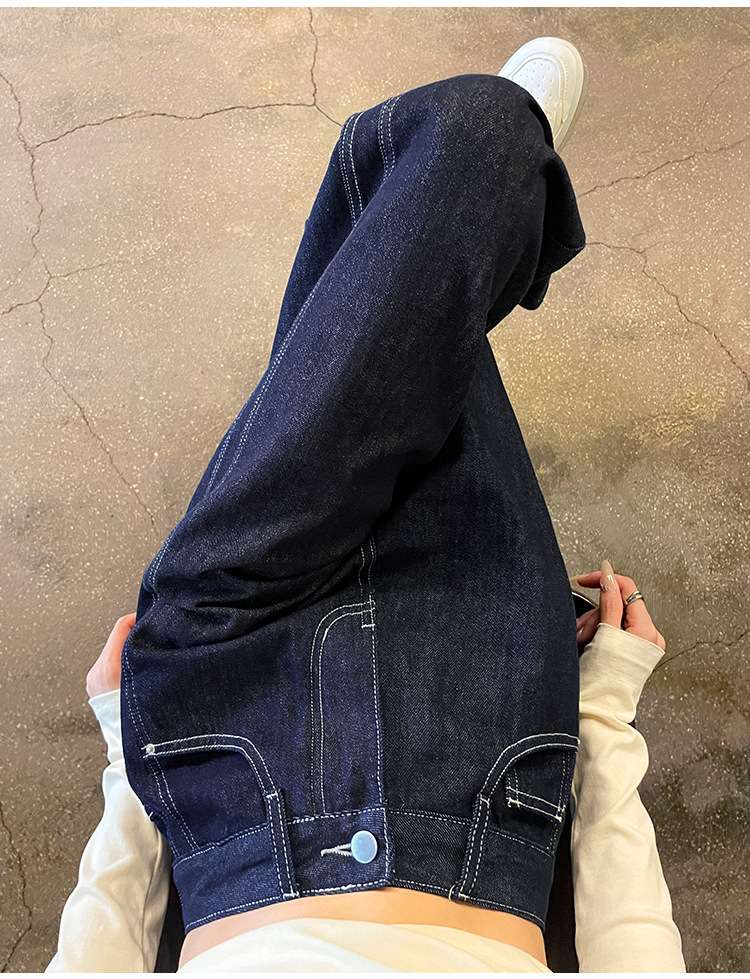 ハイウエストワイドデニムパンツ