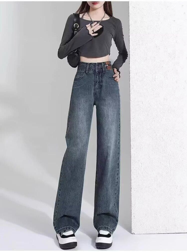 ハイウエストデニムパンツ