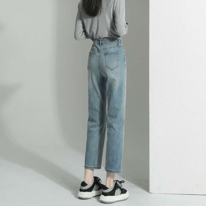 ハイウエストストレートデニムパンツ
