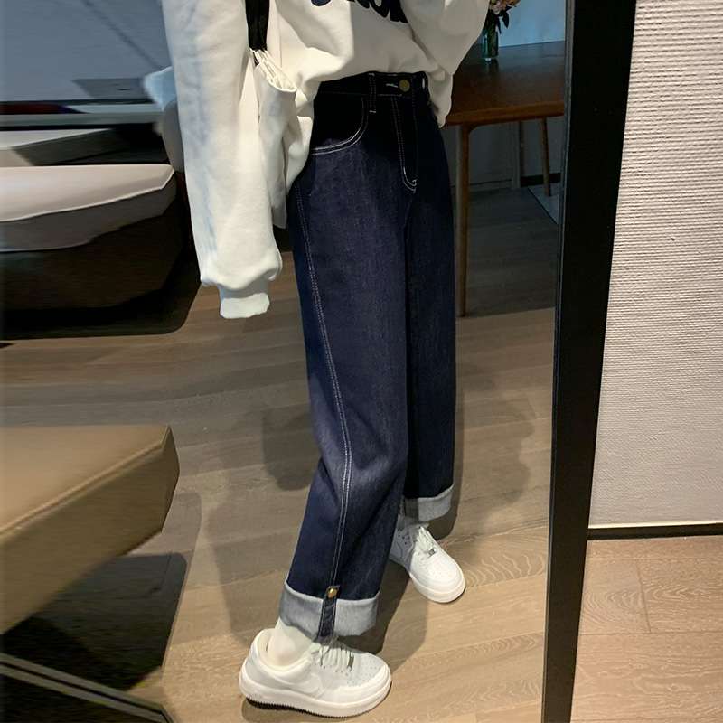 テーパードデニムパンツ