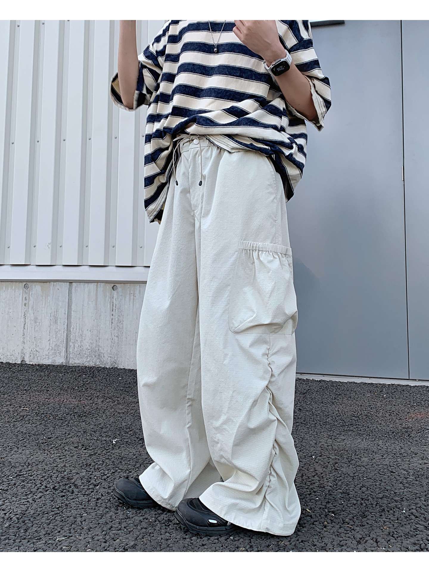 ギャザーワイドパンツ