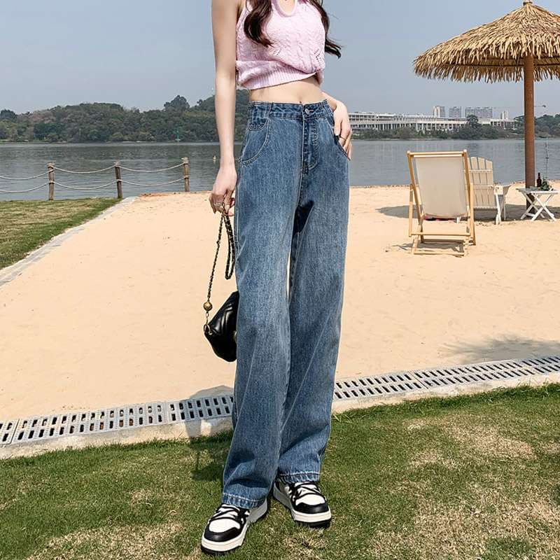 リラックスワイドデニムパンツ