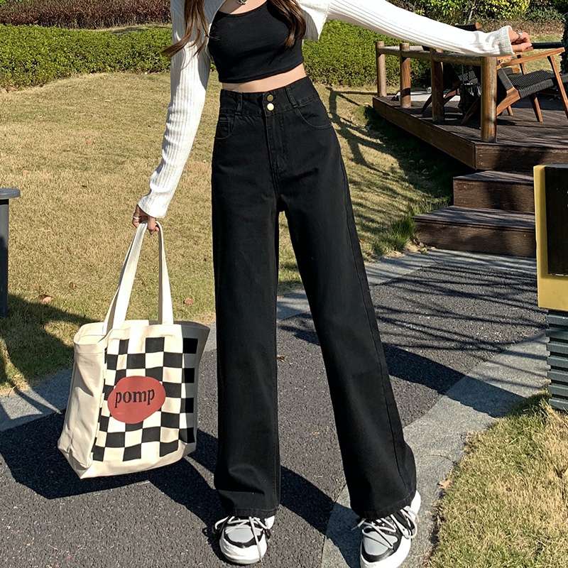 デニムワイドタックパンツ