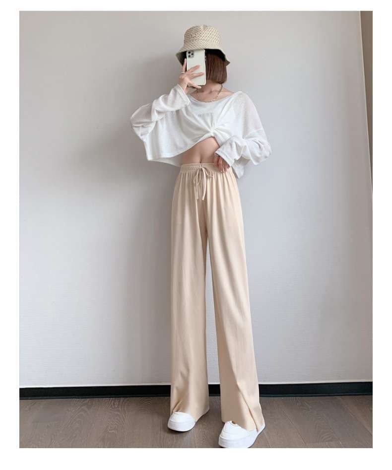 リラックスプリーツワイドパンツ