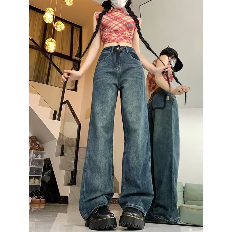 ハイウエストデニムパンツ