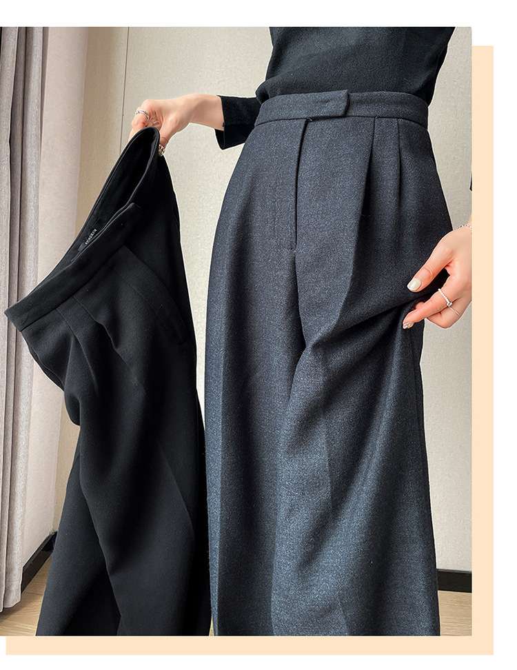 ハイウエストルーズワイドタックパンツ