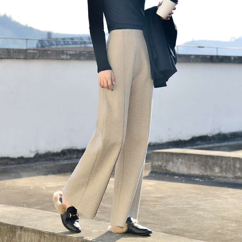 ハイウエストワイドタックパンツ
