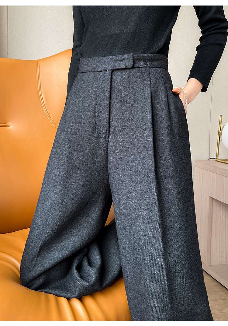 ハイウエストルーズワイドタックパンツ