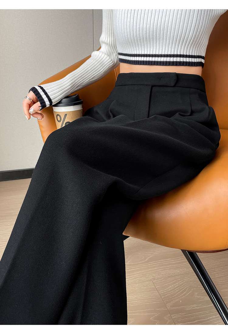 ハイウエストルーズワイドタックパンツ