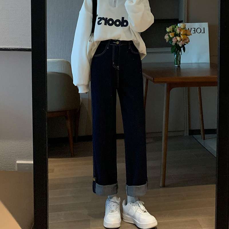 テーパードデニムパンツ