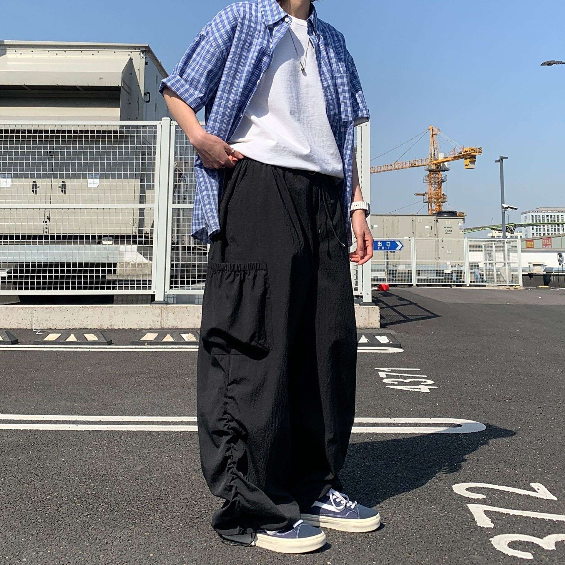 ギャザーワイドパンツ