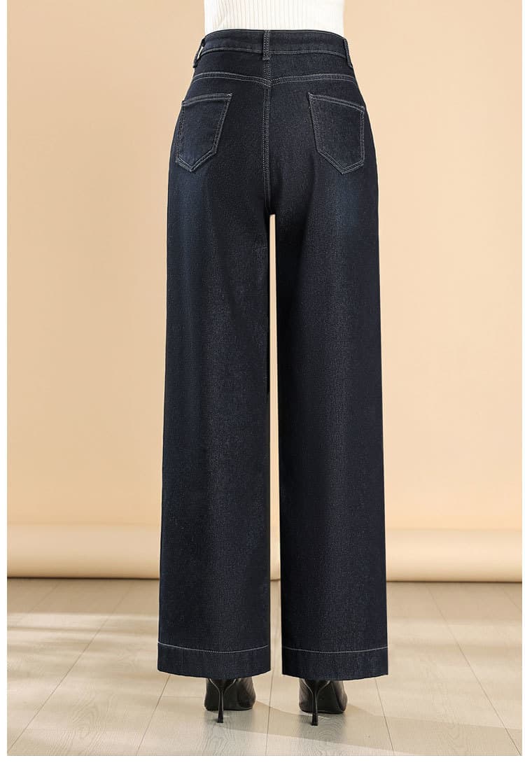 ハイウエストワイドデニムパンツ